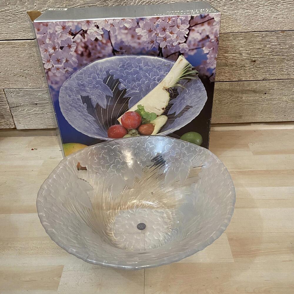 BNIB Vtg‎ Soga Japan Contemporary Glass Collection Blossom Shower Glass Bowl